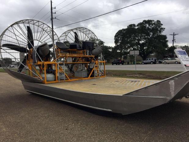 Air Boat In Parking Lot Of Old Fruit Of The Loom Building Is Unique Vermilion Today