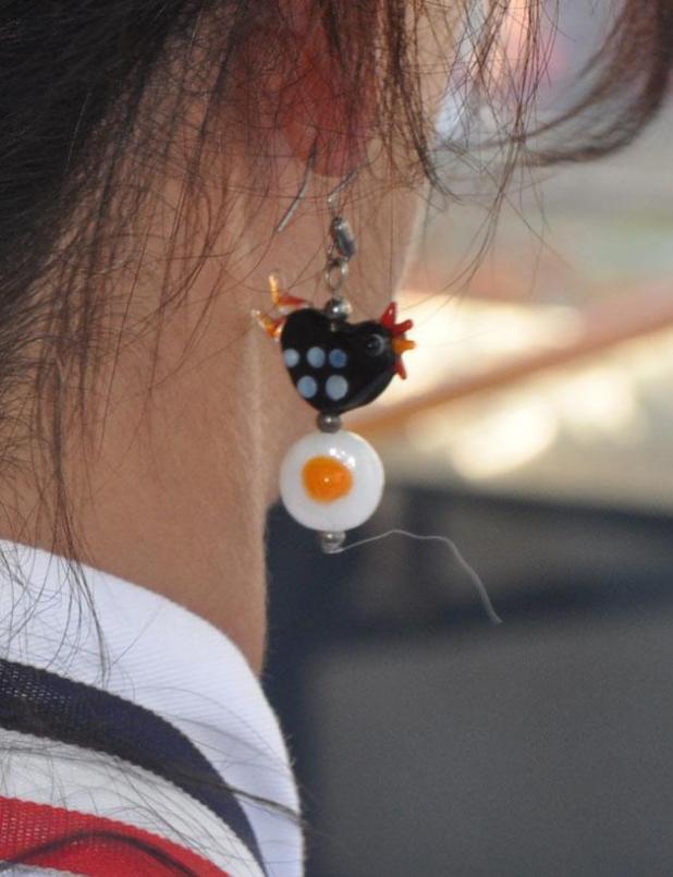 These earrings were worn by some chevaliers.