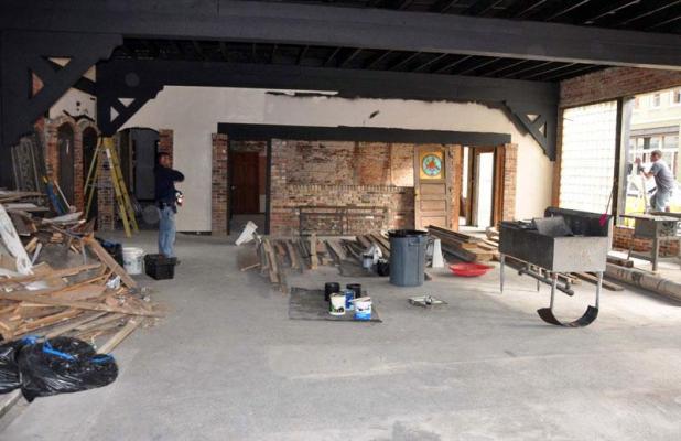 There is not much left inside of the old Midway building.